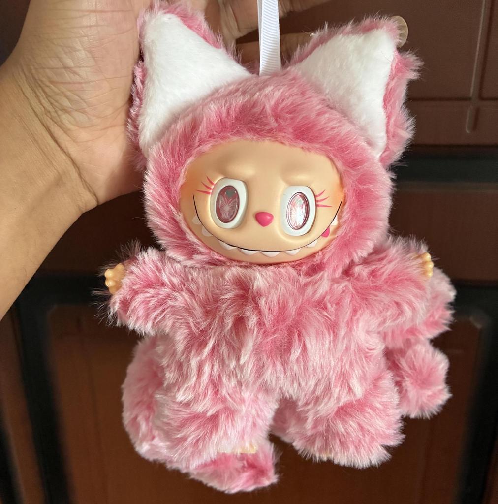 Кастомная кукла Labubu ZIMOMO: Маленький Вождь Розовый Ангел-Бабочка Подарок