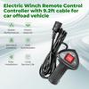 Пульт управления лебедкой, 3-контактный штекер, Пульт дистанционного управления электрической лебедкой с кабелем 9,2 фута для автомобиля, внедорожника