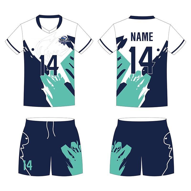 Volleyball Uniform Set Breathable Sports Training Jersey Men Women Striped Team Wear