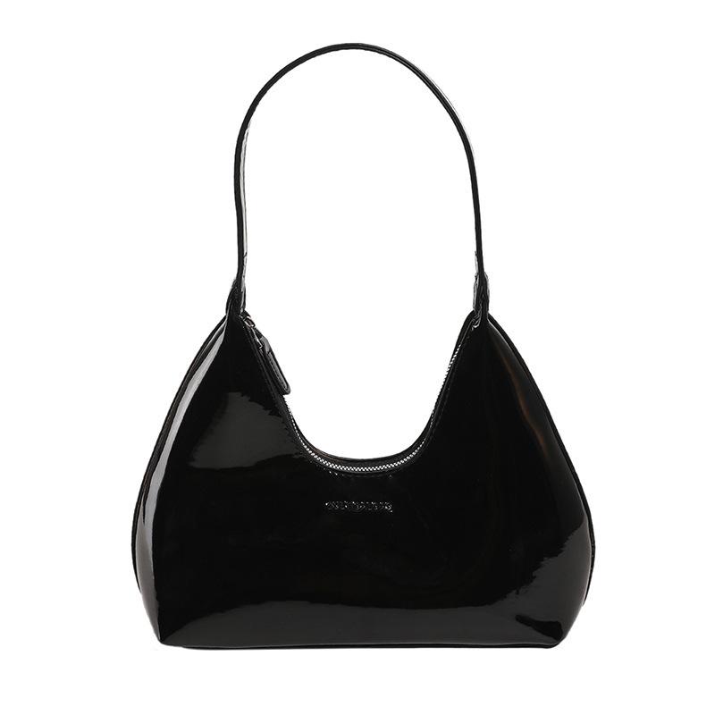 New Fashion Shoulder Bag Oily Spice Girl Explosion High Sense Simple Casual Underarm Bag Crescent Versatile Portable Girl