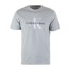 Casual Round Neck Letter Short Sleeve T-Shirt Men Tops Light-Gray 40DC813-031