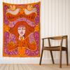 Гобелен в стиле ретро для девочек, настенный красочный гобелен в стиле бохо, хиппи, тапиз, эстетическая комната, домашний декор, фоновая ткань