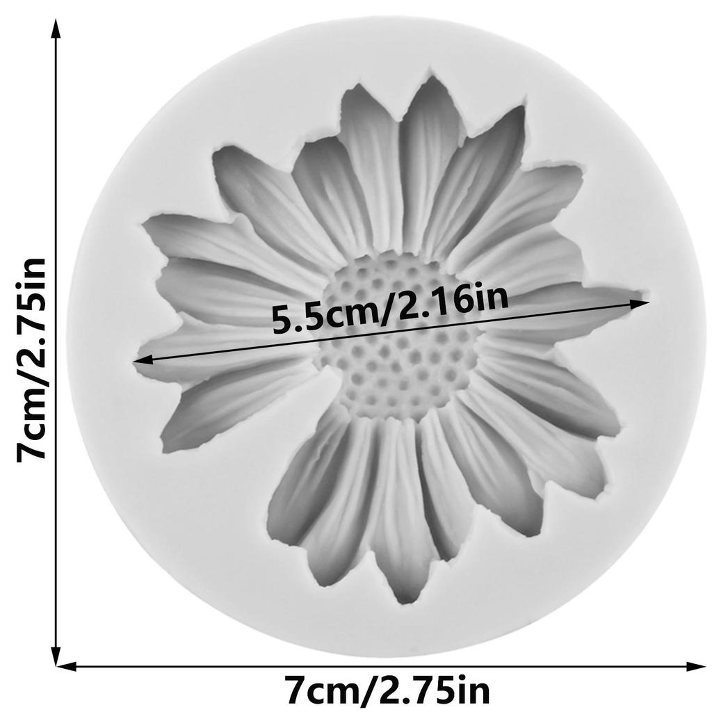 Daisy Flower Silicone Mold Chrysanthemum Flower Fondant Molds Cake Decorating Tools Cupcake Topper Candy Resin Clay Chocolate Gumpaste Mold