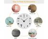 Silver Modern Silent DIY Large Wall Clock with 3D Sticker