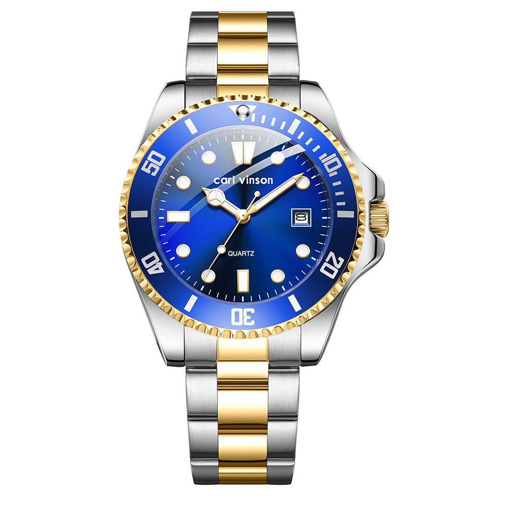 Водяной призрак Мужские часы Модные Водонепроницаемые Светящиеся Кварцевые часы Мужские часы