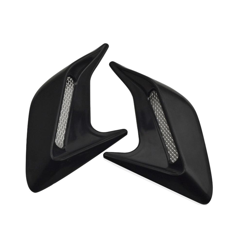2 шт. воздухозаборника для капота, аксессуары для модификации автомобиля, наклейки на воздухозаборник капота, наклейки в виде листа, автомобильные наклейки в виде акульих жабр