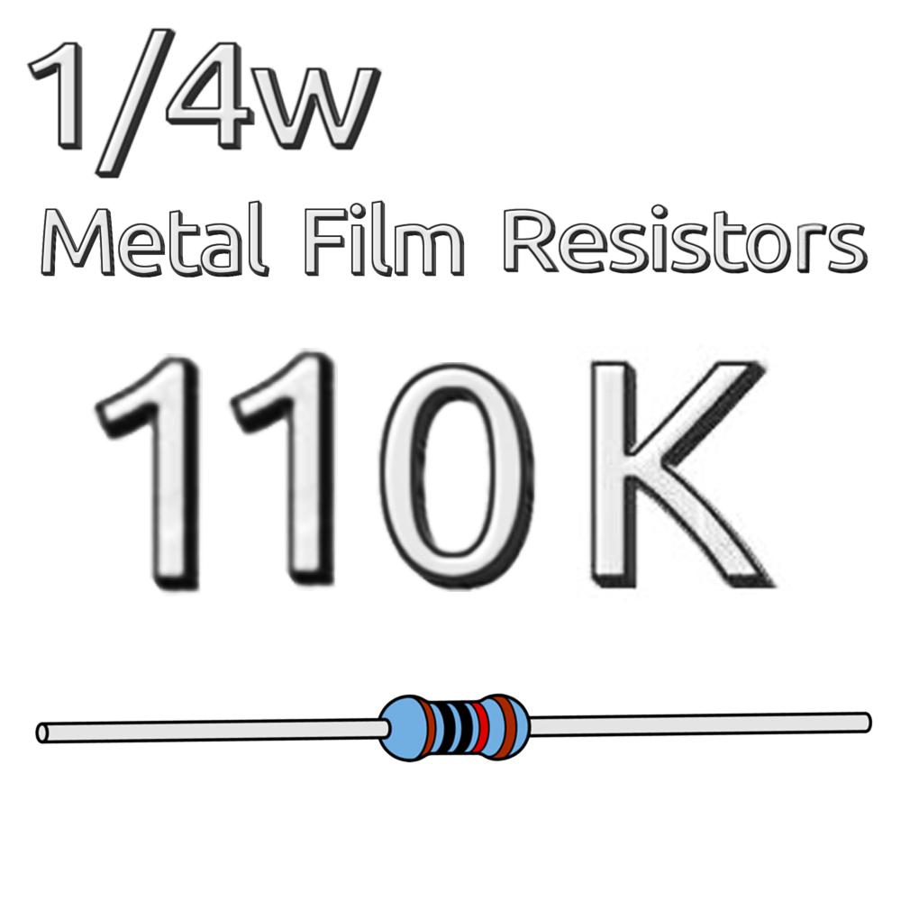 200 шт. 1/4 Вт, 0,25 Вт, 1% допуск, металлопленочный резистор 68K, 75K, 82K, 91K, 100K, 110K, 120K, 150K, 180K, 200K, 220K, 240K, 270K, 300K, 330K, 360K, 390K, 510K, Ом.