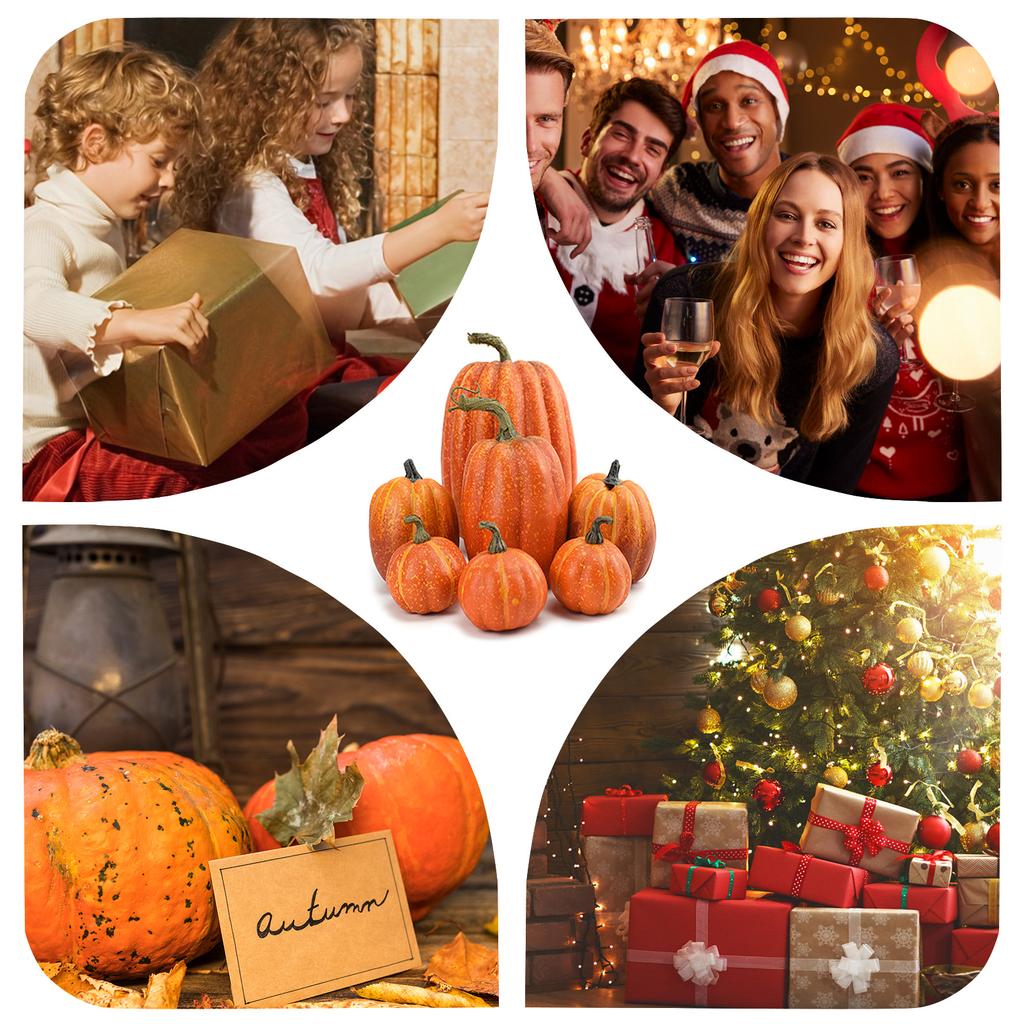 Искусственные пенопластовые тыквы для украшений на Хэллоуин Реалистичный набор искусственных тыквенных украшений для декора фестивальной вечеринки доставка из США