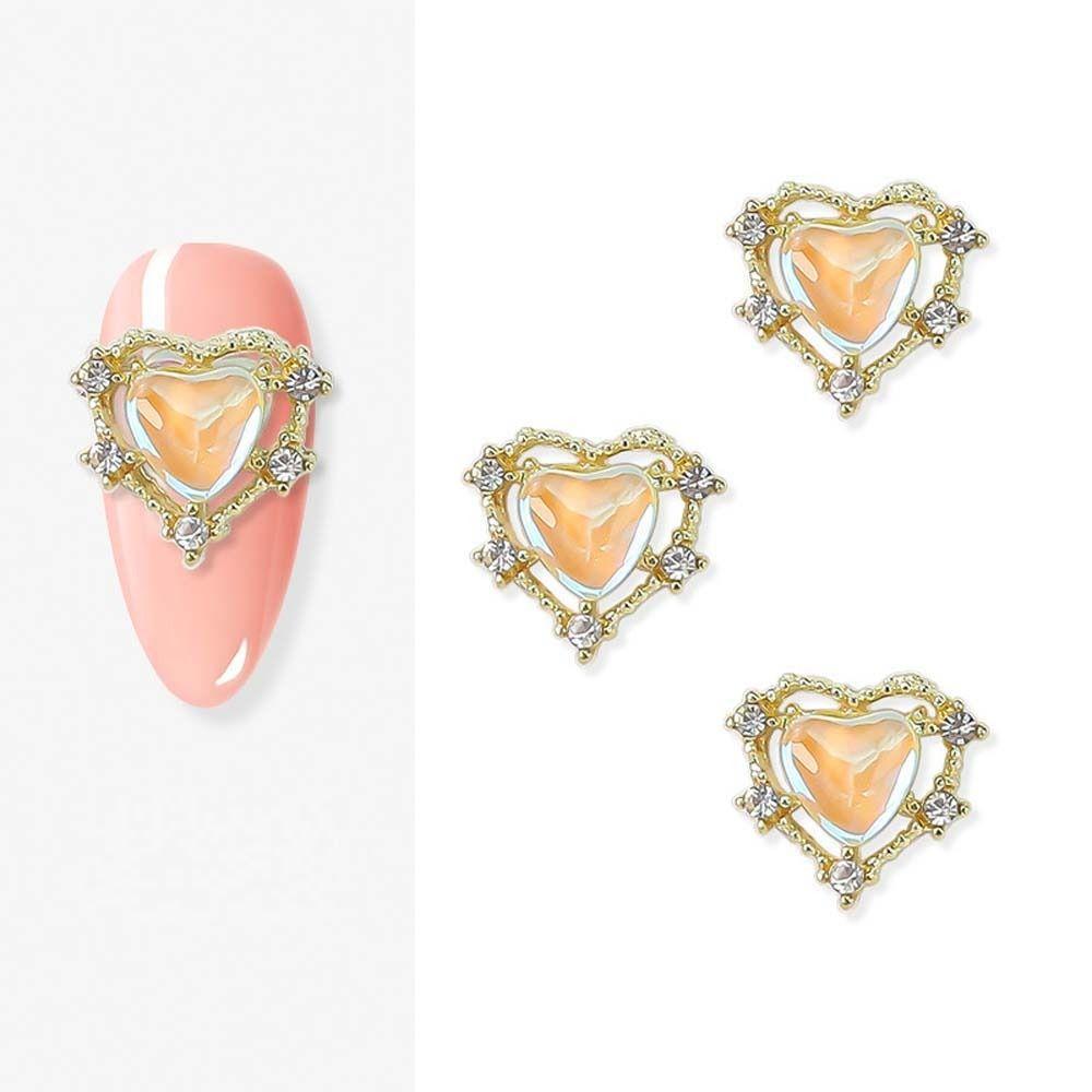 Маникюрные аксессуары Стразы для ногтей в форме сердца Украшения для ногтей в виде кролика 3D-сверла Украшения для ногтей