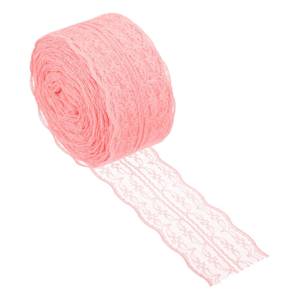 Lace Trim Ribbon Non-stretch Lace Sewing Roll Gift Package Floral Wrapping for Party Home Decor Dress Craft 1.8 Inch x 25 Yards
