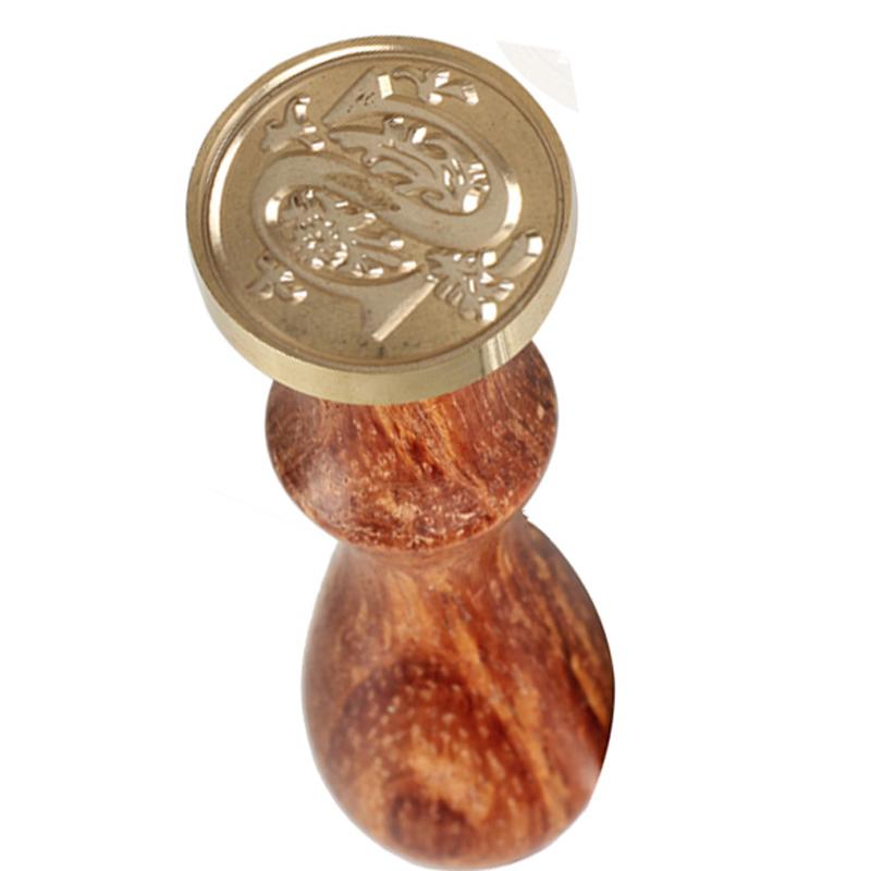 Винтажный штамп для восковой печати Классические ретро-печати от A до Z Деревянные штампы Алфавит Рукоделие 26 букв Сургуч Домашний декор Дропшиппинг