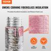 Dryer Vent Hose, 254MM Insulated Flexible Duct 7.62M Long with 2 Duct Clamps, Heavy-Duty Three Layer Protection for HVAC Heating Cooling Ventilation