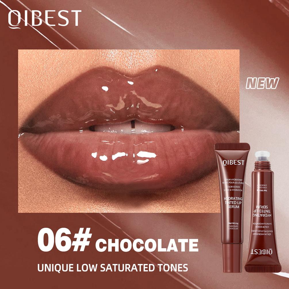 QIBEST 6 Colors Watery Crystal Jelly Lip Oil Balm Moisturizing Smoothing Lip Lines Jelly Pout Lip Gloss Glass Lip Glaze Cosmetic