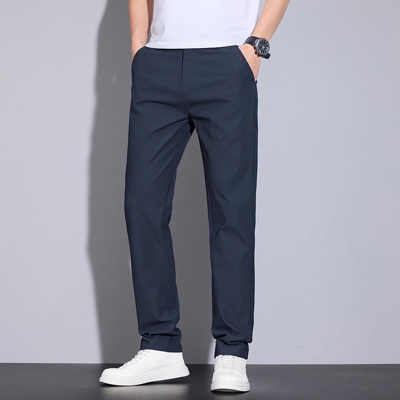 Весна и лето новые легкие брюки в стиле business casual для подростков мужчин прямые повседневные брюки мужская мода универсальные повседневные брюки