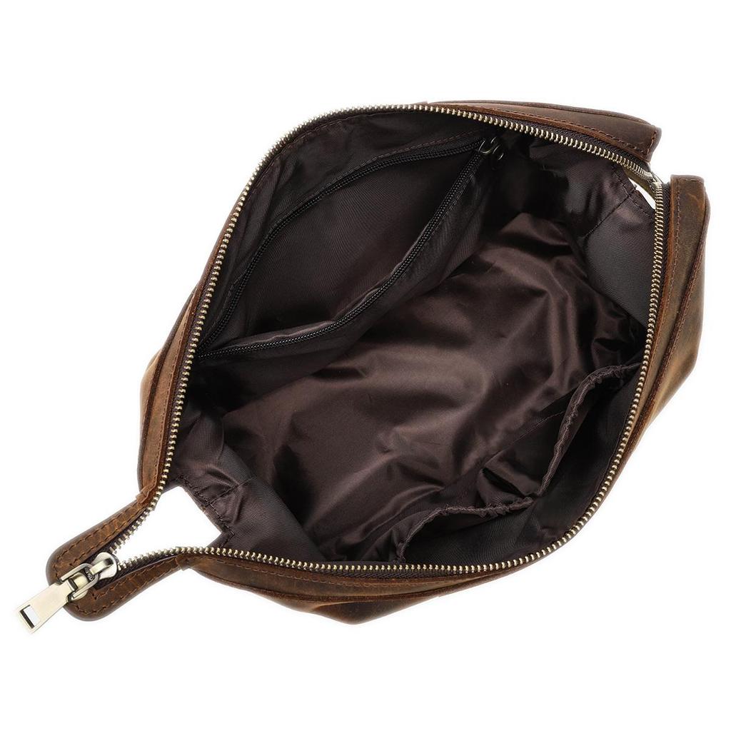 CONTACT'S Crazy Horse Натуральная кожа Дорожная сумка для мужчин Косметичка Несессер Мужская несессер