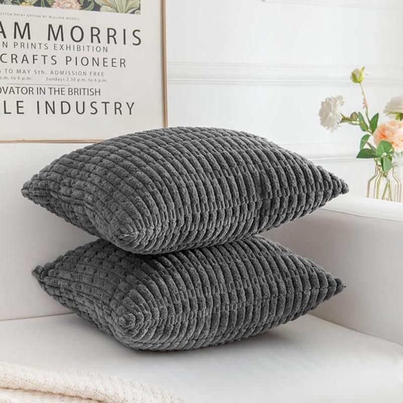 Мягкие Наволочки для Декоративных Подушек Вязание Мех Однотонный Чехол для Подушки Дивана Подушка для Талии Наволочка Защитный Чехол для Подушки Офисный Диван