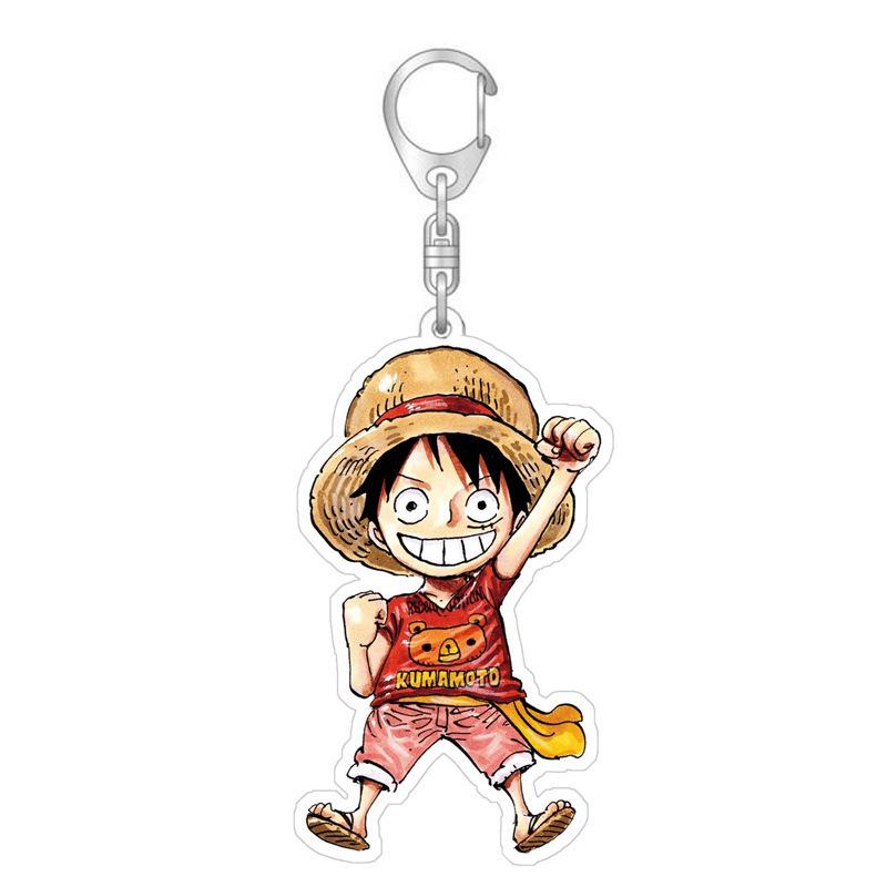 Акриловый брелок для One Piece Monkey D. Луффи Фрэнки Трафальгар Ло Бепо Нико Робин Акриловый брелок-пряжка Аниме Периферийный кулон