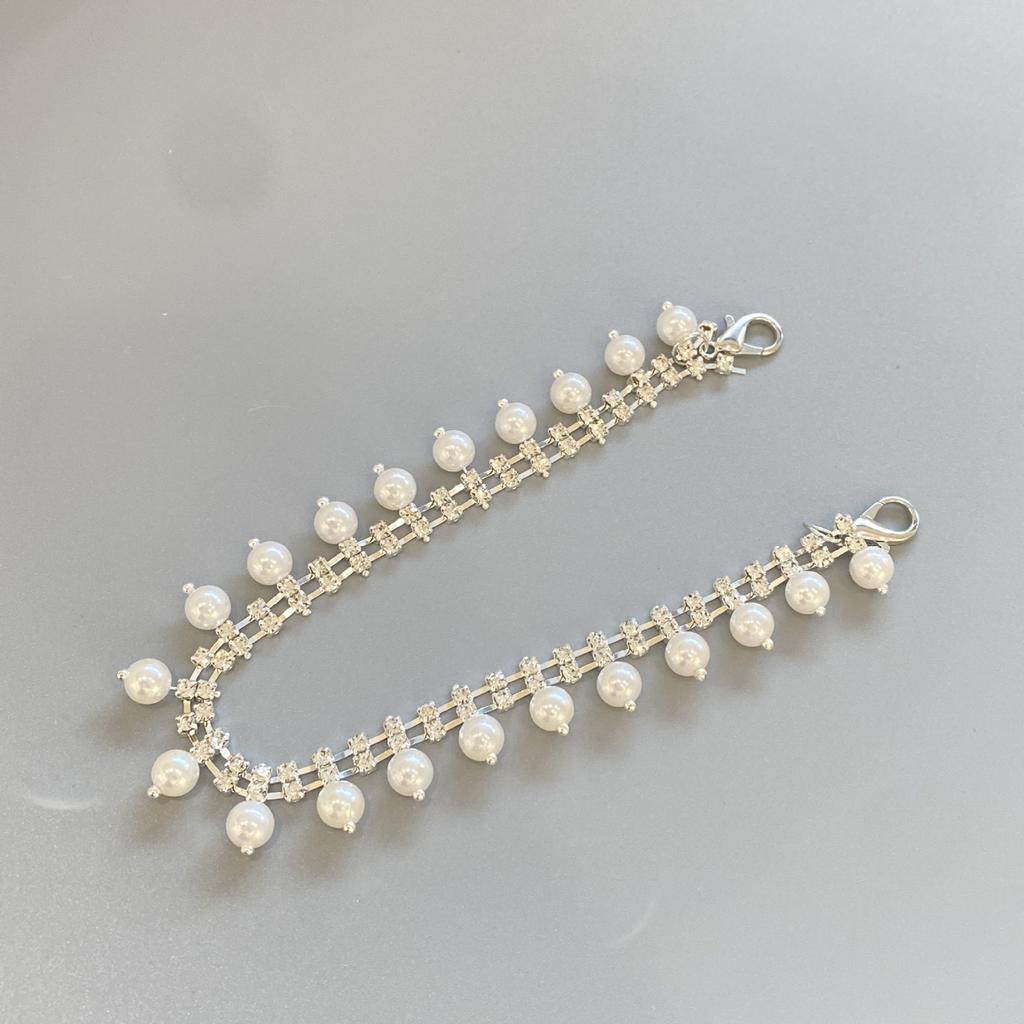 Элегантный съемный бусинный каблук-подвеска, стильный задний каблук-подвеска, аксессуар для каблука, бисерные украшения для женщин