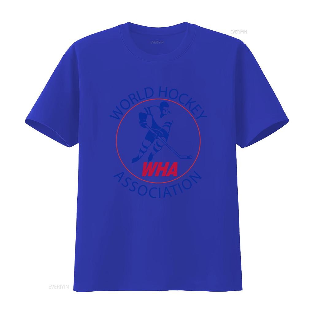 WHA World Hockey Association 1972 T Shirt vintage Washed designer clothes Breathable Slightly fashion streetwear