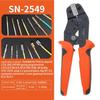 Crimping Tool for Non-Insulated Open Barrels Terminals Receptacles,AWG28-18 Ratchet Wire Crimper Tool,SN-2549