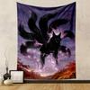 "Dark Mystic Nine-Tailed Fox Design" Patterned tapestry home decor, suitable for bedroom and living room, gift