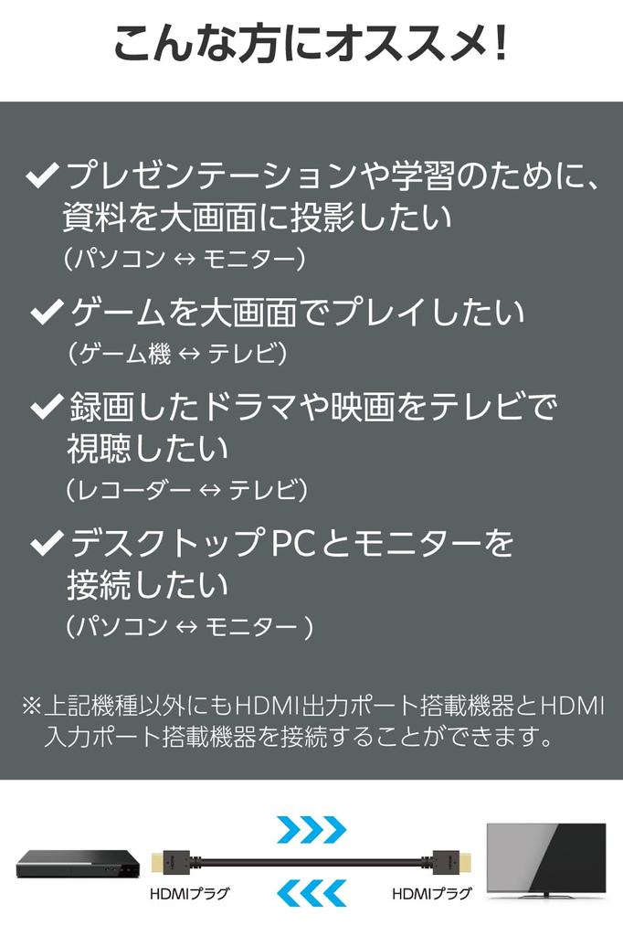 Elecom HDMI Cable 5m High Speed ARC Compatible Gold Plated Triple Shield SPEED with ETHERNET For Game Consoles 4K/30Hz [HIGH Certified] TVs,