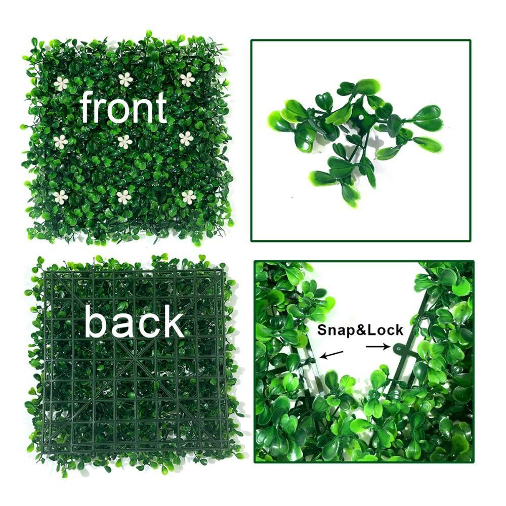 2Pcs UV Protection Artificial Plant Wall Panel DIY Artificial Grass Backdrop Wall  Living Room