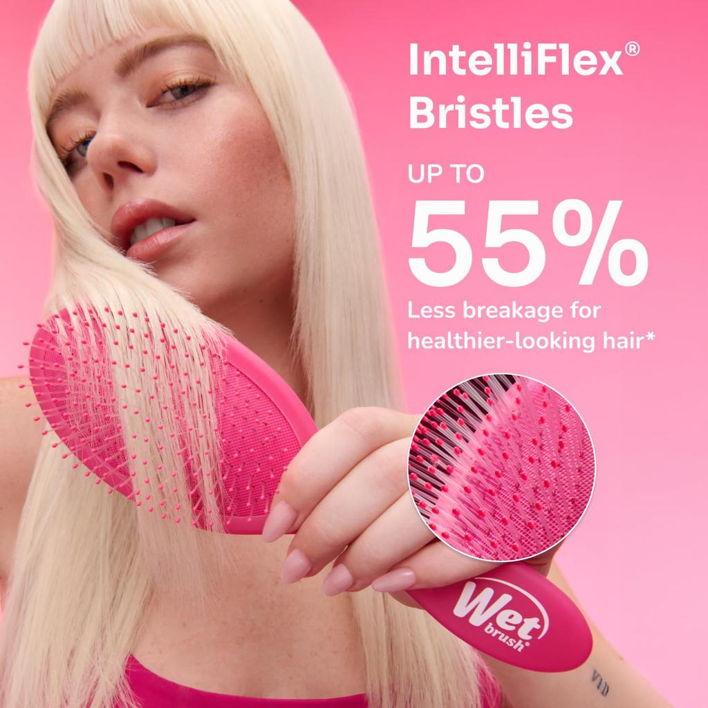 Wet Brush Original Detangler Hair Фиолетовая Щетка для Распутывания Волос Щетина IntelliFlex Скользит Сквозь Колтуны Для Всех Типов Волос Сухие Поврежденные Женщины Мужчины Щетка,