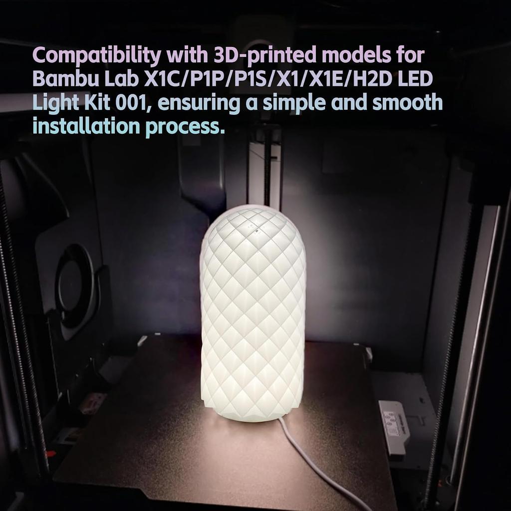 Комплект светодиодной лампы 001 для Bambu Lab H2D/X1/P1P/A1, многоцветный, с пультом ДУ, RGB, для Anycubic Makeronline 3D-принтера, свет, DIY, аппаратные компоненты, детали модели, USB