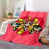 1pc Powerpuff Girls Blanket Lightweight Flannel Throw For Sofa, Bed, Travel, Camping, Livingroom, Office, Couch, Chair, And Bed