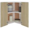 Lyon Corner Wall Mounted Cabinet in Sonoma Oak Finish 57 x 57 x 60 cm Engineered Wood