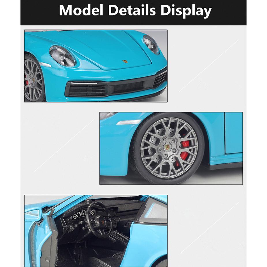 1/24 Welly Porsche 911 Carrera 4S Coupe, модель спортивного автомобиля из сплава, литье под давлением, металлические игрушечные автомобили, модель автомобиля, имитация, детские подарки