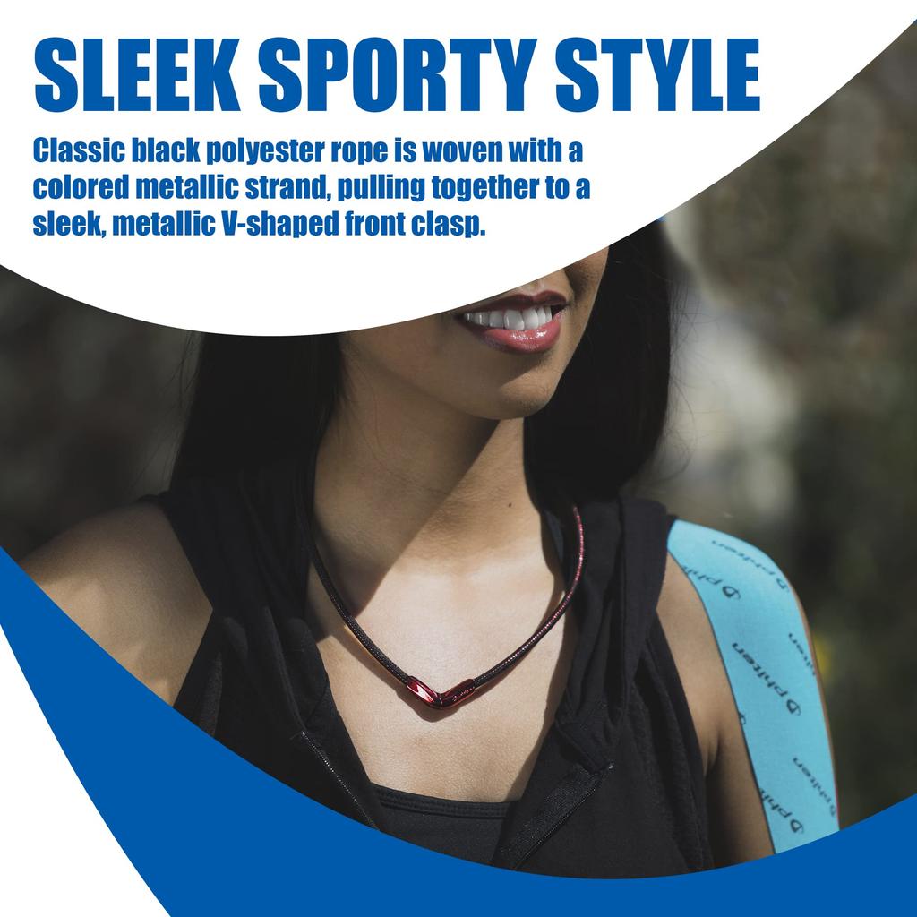 Phiten RAKUWA ожерелье X50 V-образное металлический красный 50 см