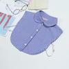 Women Cotton Lace Fake Collar Blouse Vintage Detachable Collar Women Shirt False Tie Lapel Blouse Top Clothes Accessories