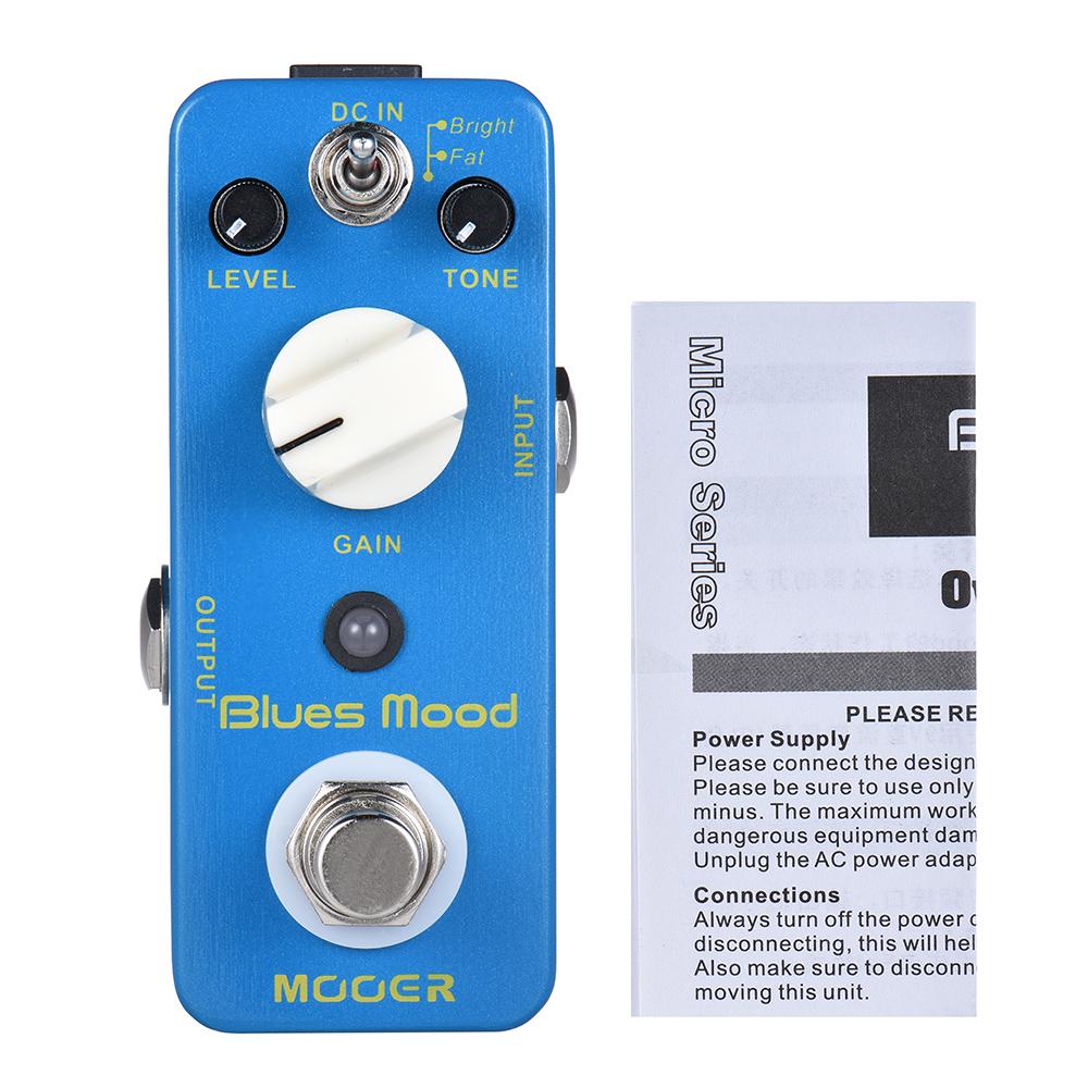 MOOER Blue Mood Blues Style Overdrive Гитарная педаль эффектов 2 режима (яркий/жирный) True Bypass Full