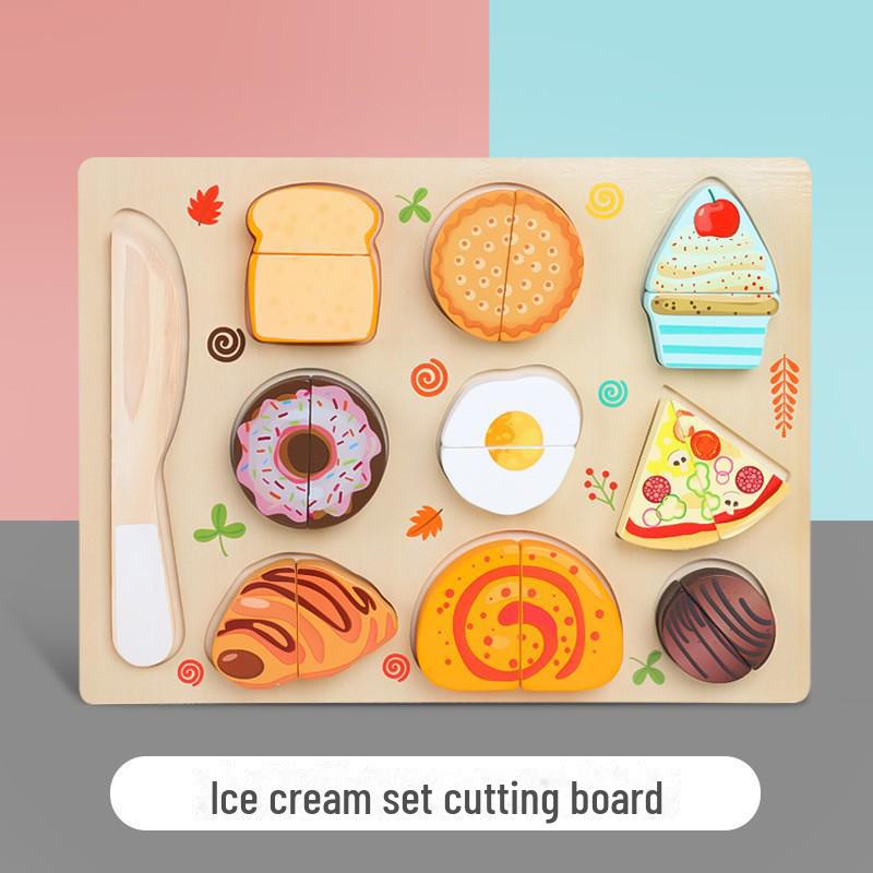 Деревянный набор игрушек-головоломок для резки фруктов для детей: Кухонный игровой набор и набор для барбекю