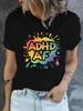 ADHD AF Rainbow Splash Graphic T-shirt