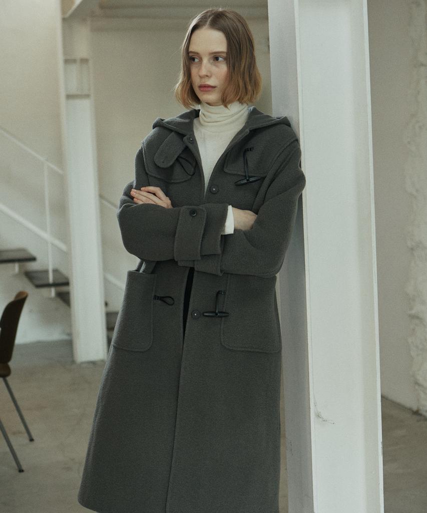 Yuppe Boucle Duffle Coat_Khaki