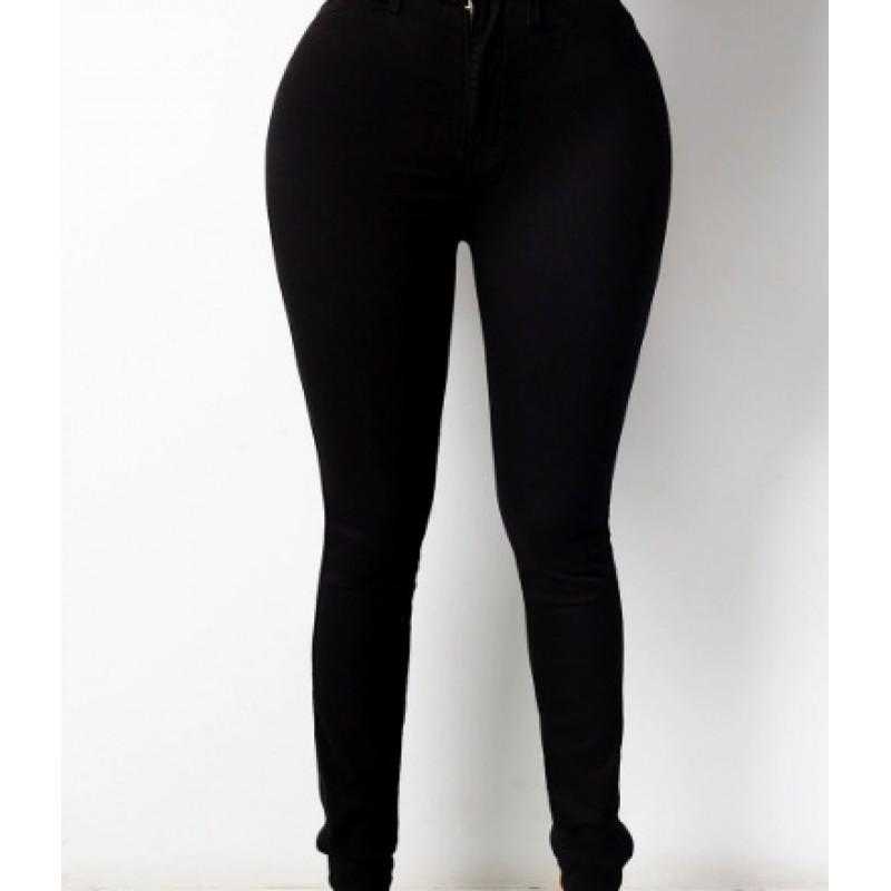 Womens High-Waisted Stretch Slim Fit Denim Jeans Pencil Pants Casual Office Wear