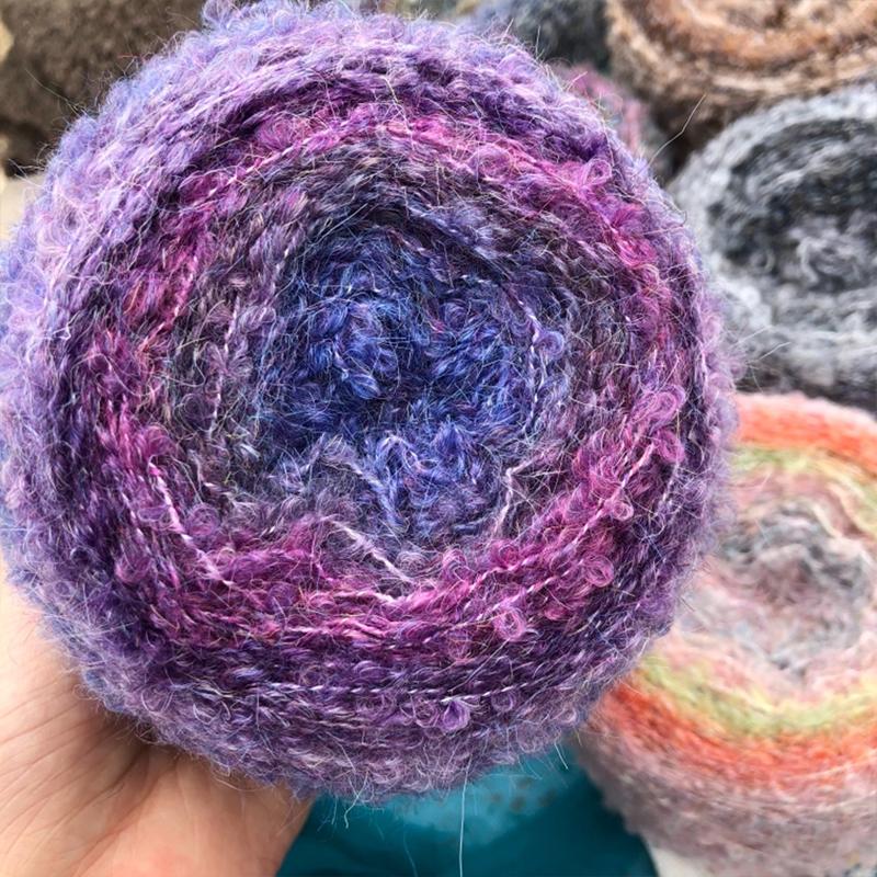 50 г/шт. свитер градиентного цвета, пушистая массивная пряжа средней толщины, массивная пряжа