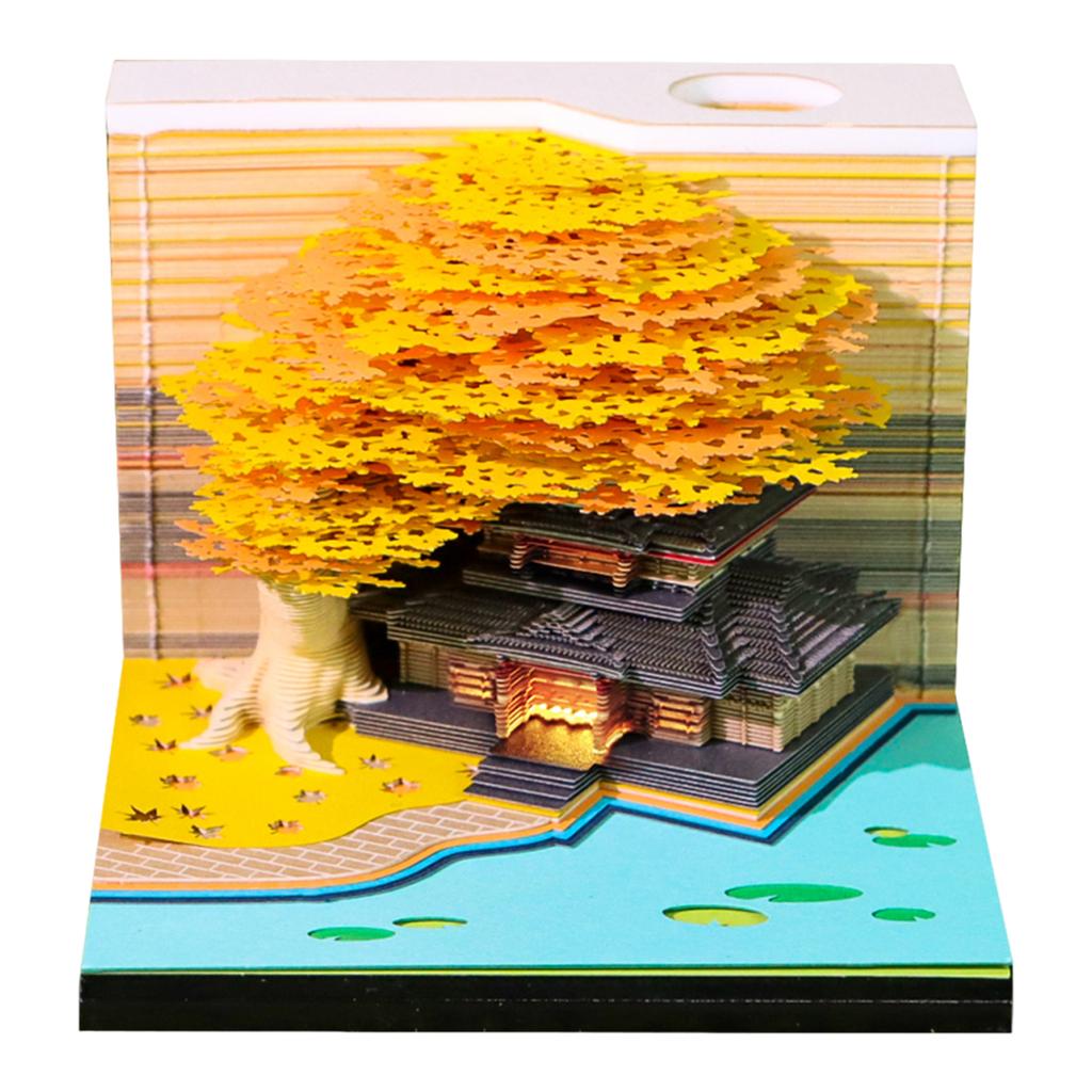 Календарь «Часы» 2026 3D блокнот для заметок Календарь со светодиодной подсветкой 3D художественный календарь Бумажная резьба Художественный блокнот для заметок для домашнего декора