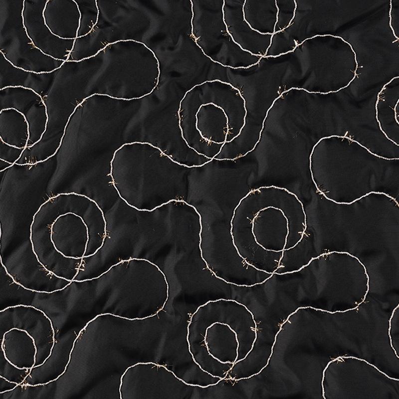 1 м Полиэстер Стеганая Вышитая Блестками Вышитая Ткань Стеганая Ткань на Хлопковом Наполнителе для Пуховиков Сумок Рождественского Декора