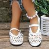Летняя женская обувь Hollow 2024 Новые повседневные модные женские сандалии с закрытым носком Мягкие и удобные балетки на плоской подошве Zapatos