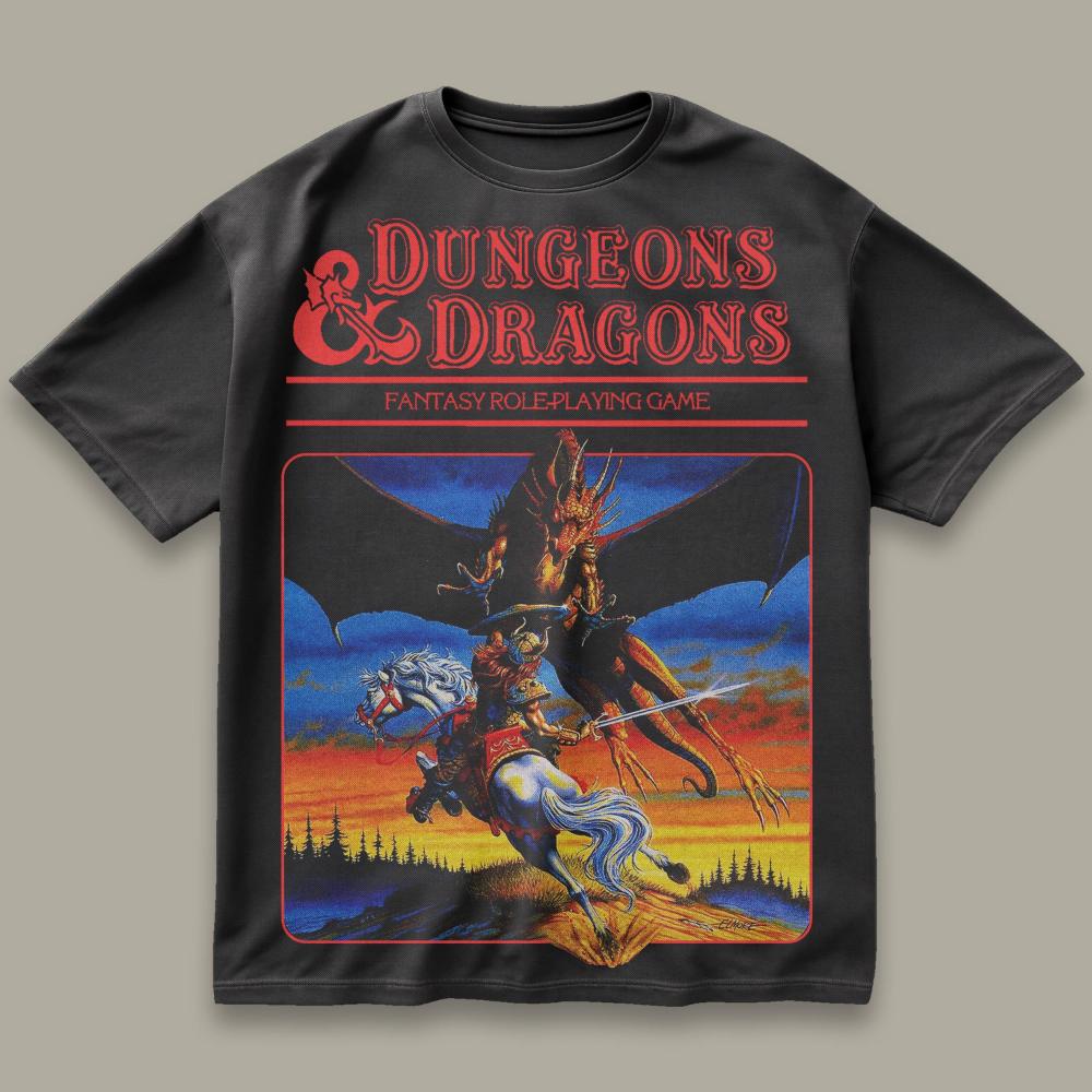 Dungeons Dragons shirt Y2K Harajuku casual hiphop loose Tshirt Couple streetwear shirt vintage t shirt graphic t shirts