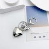 Attractive Heart shaped Keychain Pendant with Bowknot Fashionable Pendant with 3D Heart shaped for Bag and Keychains
