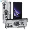 KEYSION Shockproof Armor Case for Xiaomi POCO X7 Pro Soft Silicone+PC Upright Metal Ring Stand Phone Back Cover for Redmi Turbo4