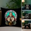 J-Jesus Malverde Pillow Case Plush Fabric Soft Double Sided Print Home Sofa High Quality Cushion Cover Throw