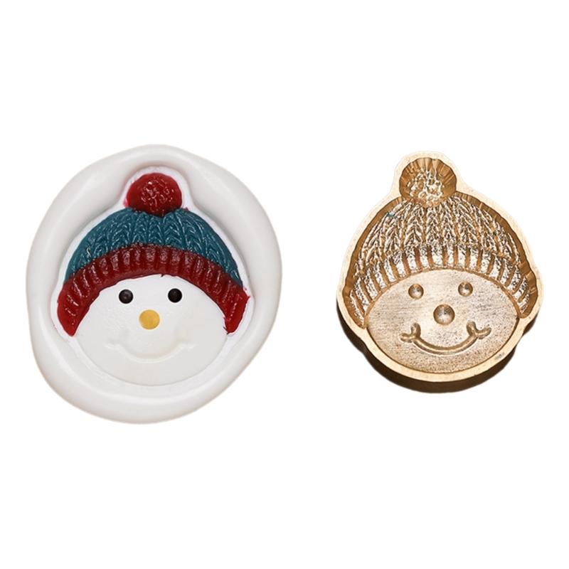 Vintage Stamp Head for Seal Letter Envelope Wedding Invitations Christmas Card Decoration, Christmas Embossed Seal Stamp