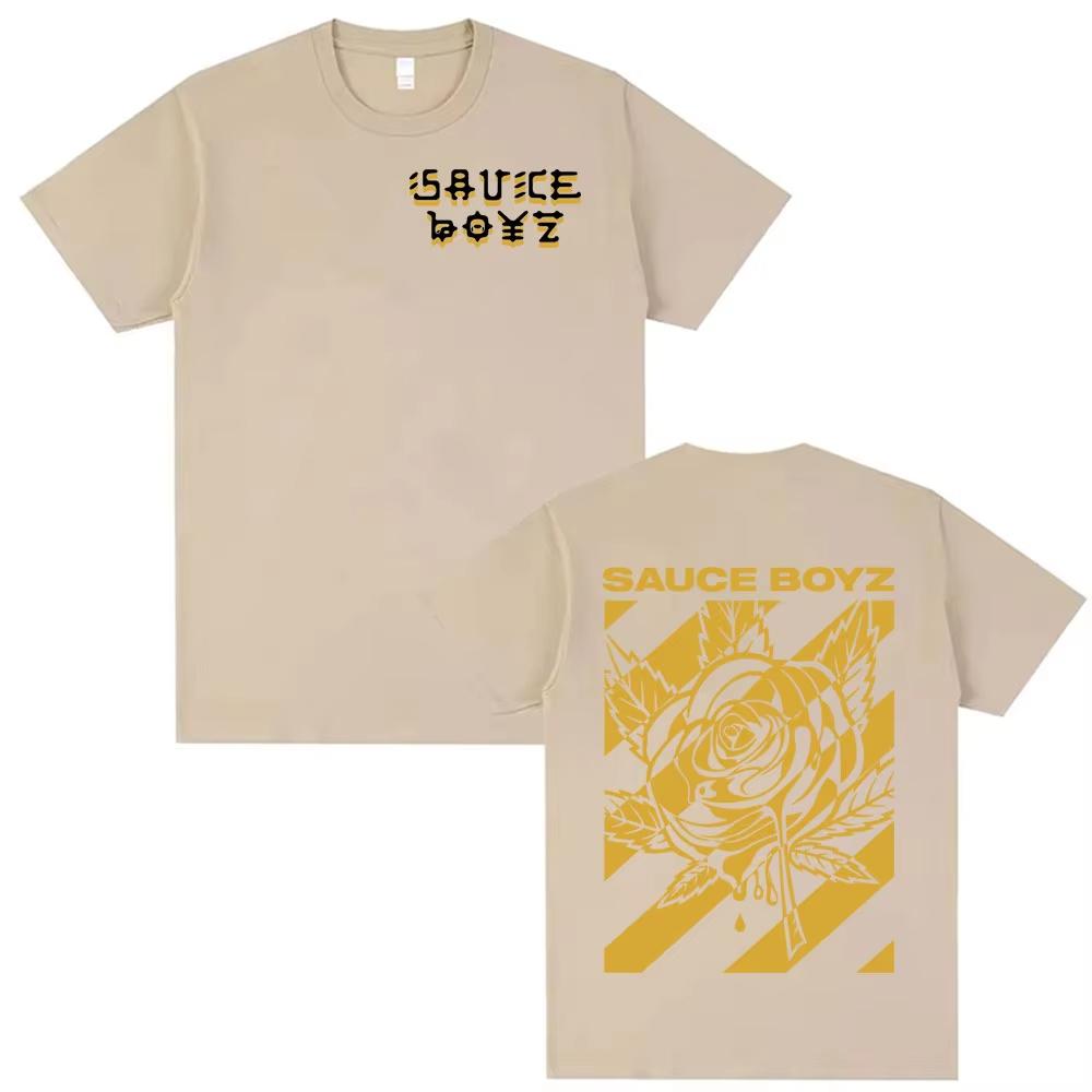 Rapper Eladio Carrion Sauce Boyz Album Print T Shirts Men Women pure Cotton T Shirt Streetwear summer Fashion Vintage Gothic Top