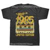 Vintage 1985 Limited Edition Cassette Tape 39th Birthday T Shirt Tee Tops Round Neck Fashion Tshirt Clothing Basic T-shirts